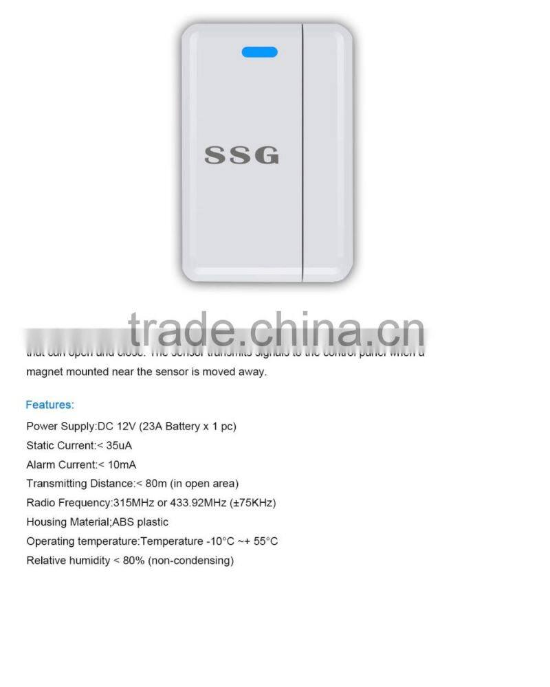 safe alarm system accessories such as remote controlers PIR motion sensors door or window sensors doorbell RFID tags