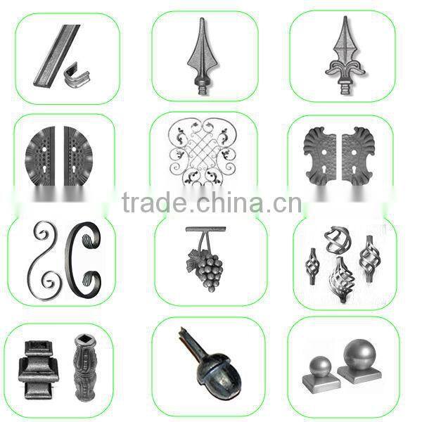 Ornamental Forged Wrought Iron Fence Scroll For Garden