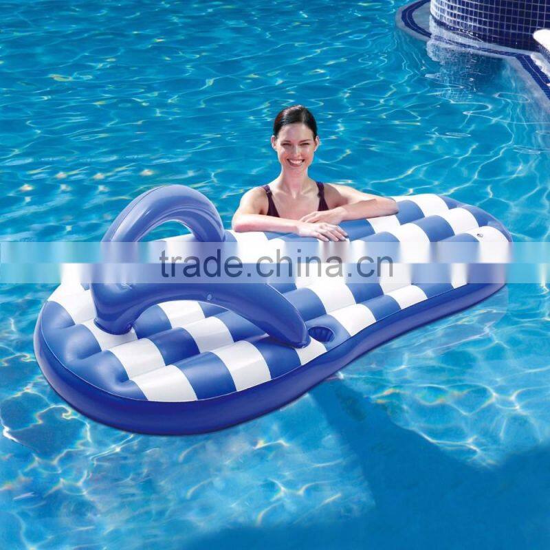 Inflatable Pool Float Swimming Accessories Adults Kids Cup Holder Flip Flop 71"