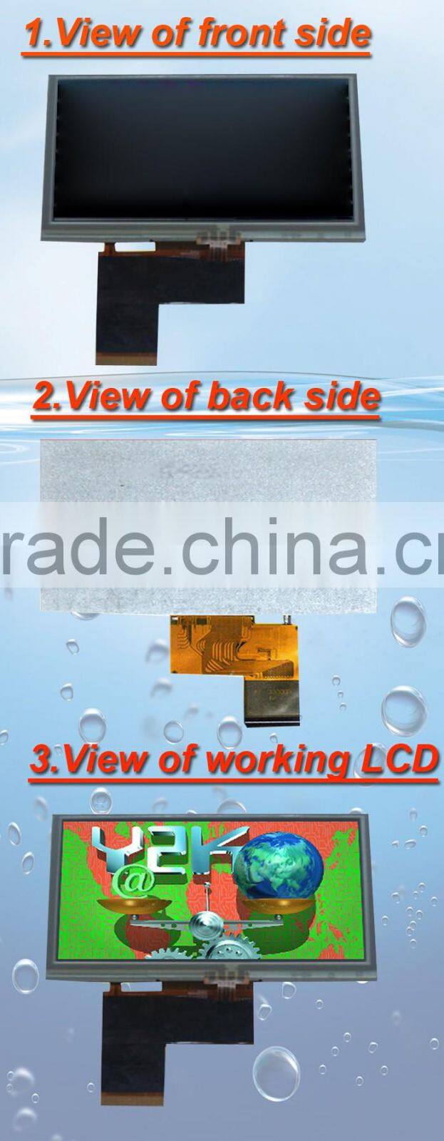 4.3inch 480*272 RGB interface landscape tft lcd touch display with RTP