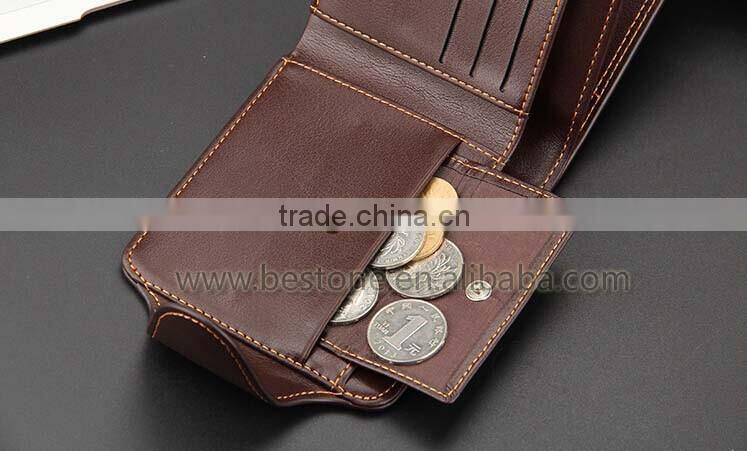 Quality Men Zipper Folding Men Wallet Purse Gift