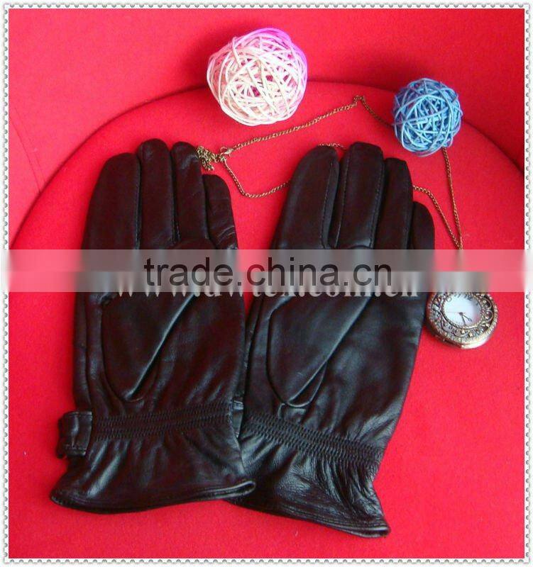 Sheep leather motorbike gloves for men