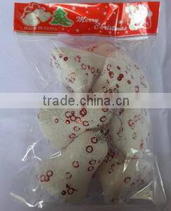 Foam Christmas Glitter Ornaments , foam bell for christmas day