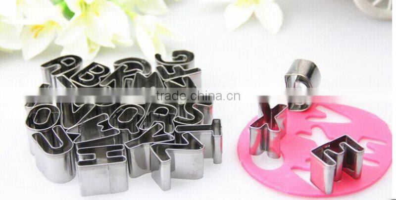 Custom Silicone Stainless Steel Alphabet Cookie Cutter
