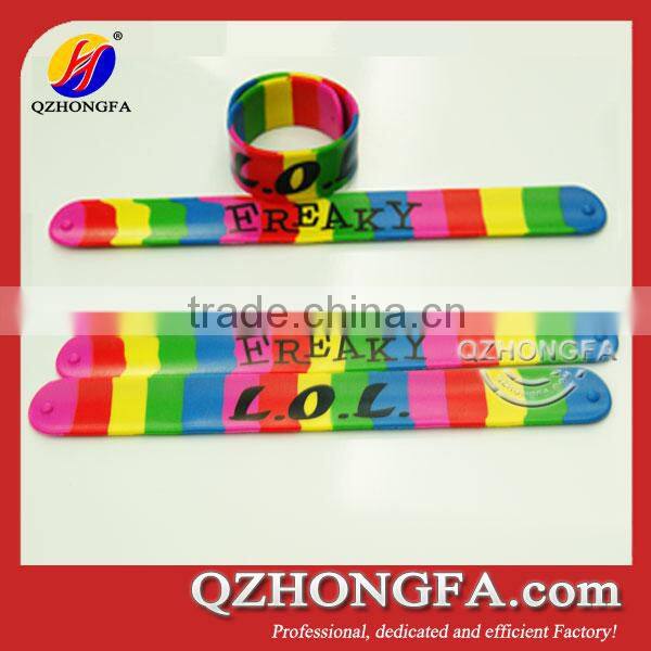 Newest 2015 Beard Shaped Silicone Slap Bracelets