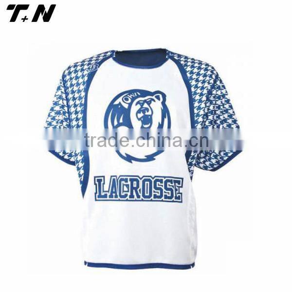 OEM youth reversible mesh breathable lacrosse jersey