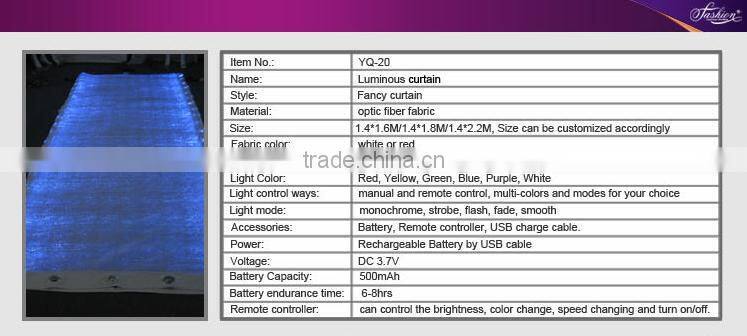 fiber optic light with luminous fabric home goods shower curtains