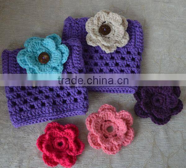 Wholesale hand knitted crochet women leg warmers