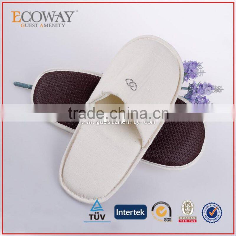 high quality hotel guest room slippers closed toe comfort shoes with logo