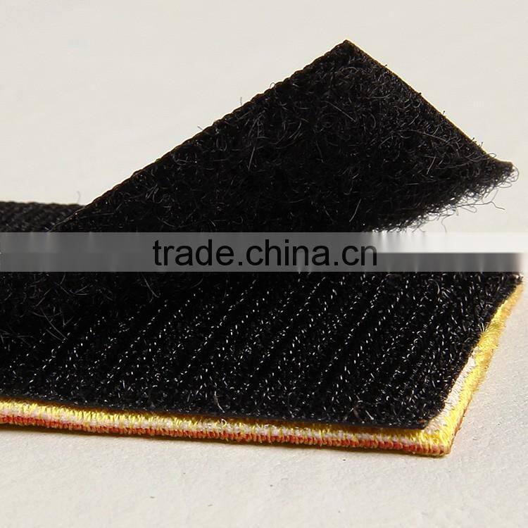 Hangzhou label company manufacture embroidery badge label for security guardsman uniform