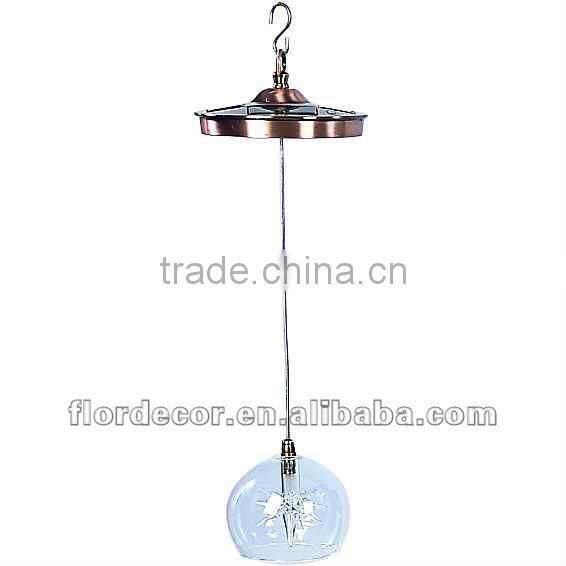 Colour Changing Solar Wind Spinner Spiral Light Ball Garden Tree Patio Red Blue Green Pink