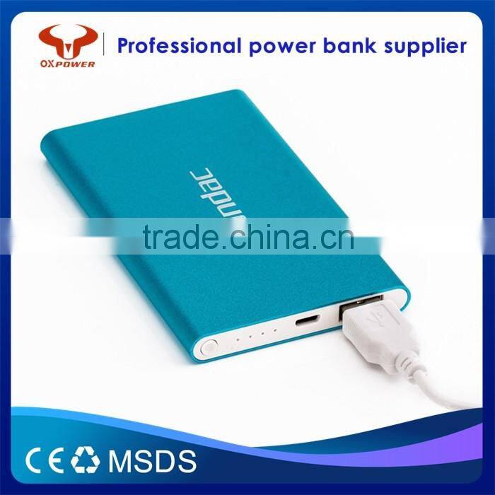 2016 professional factory hot sell fast charging original 4000mah universal portable usb charger power bank