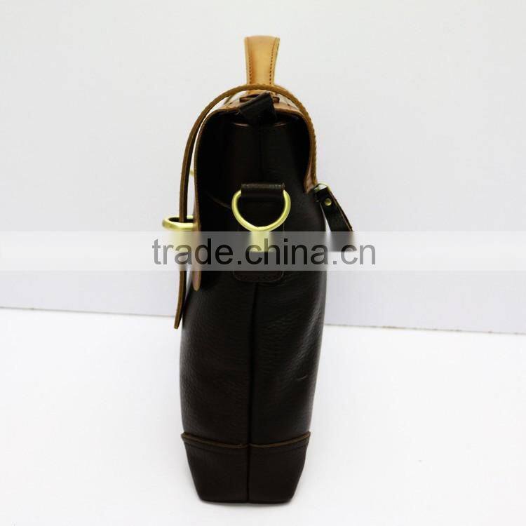 New multifunctional notebook Briefcase cowhide leather men's shoulder bag