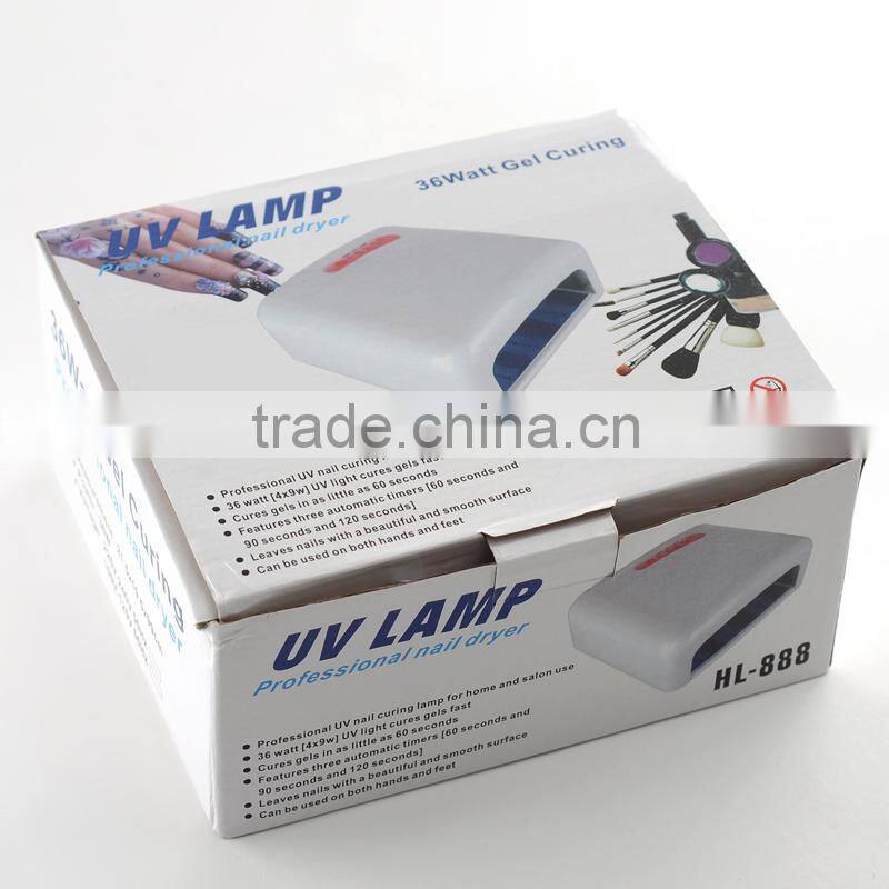 2016 hot sale good quality HL-888 36w nail gel uv lamp