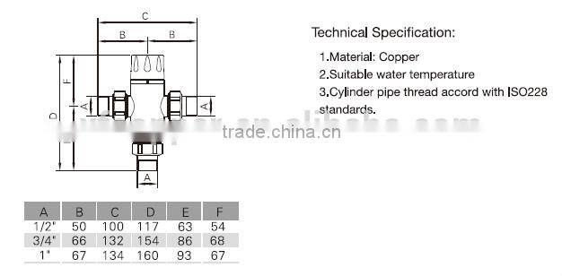 Thermostatic mixing valve