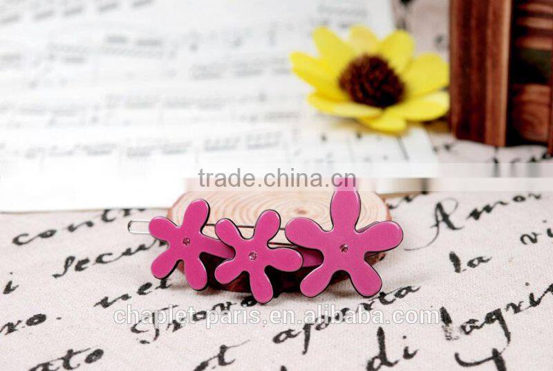 chaplet rhinestone flowers hairpin for girls