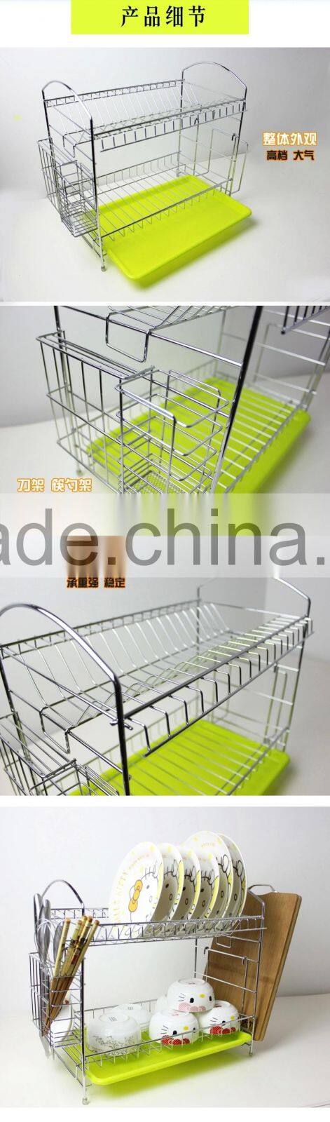 Latest RG628 2 tiers stainless steel Decorative dish rack