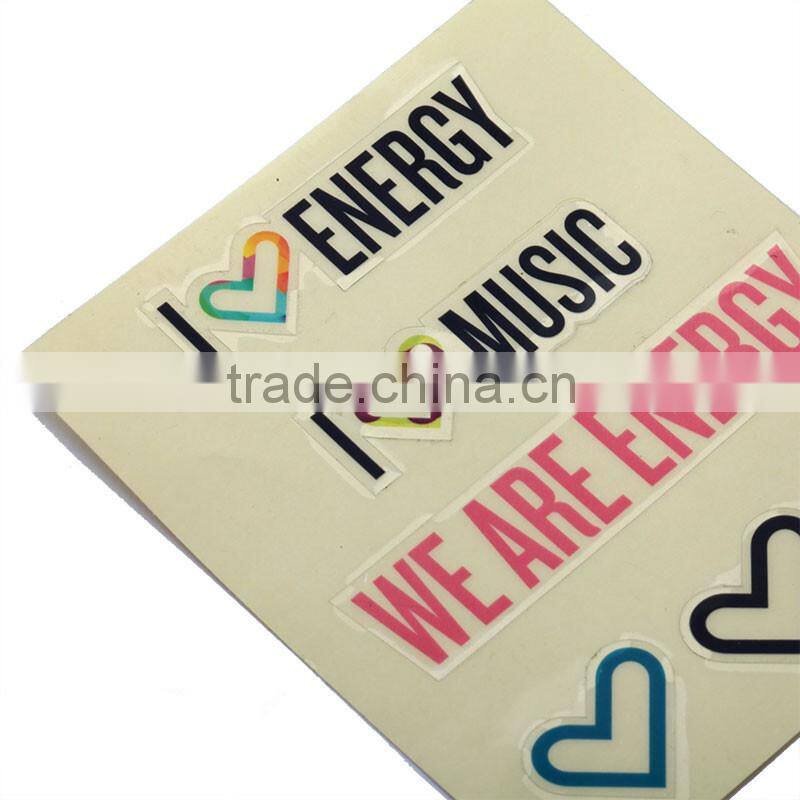 Hot sale fancy full color label printing cartoon sticker
