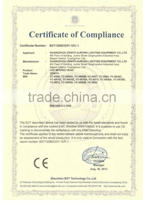 108x3W RGBW LED Moving Head Wash Light
