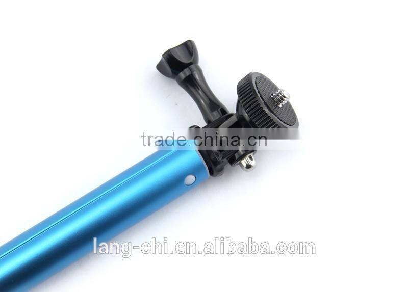 aluminum alloy selfie stick with go pro adapter