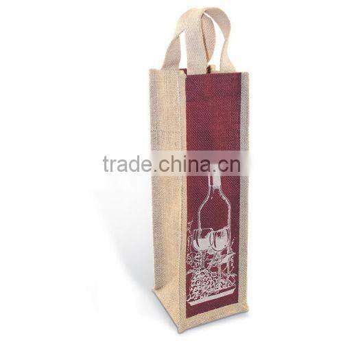 High Quality Custom Cheap Jute Wine Bag Bottle Bag