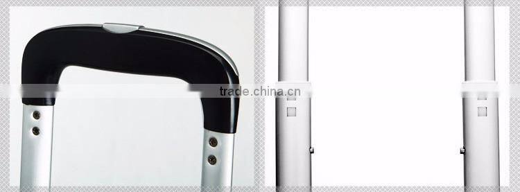 ABS hard case luggage with zipper wheel alumunium trolley systems