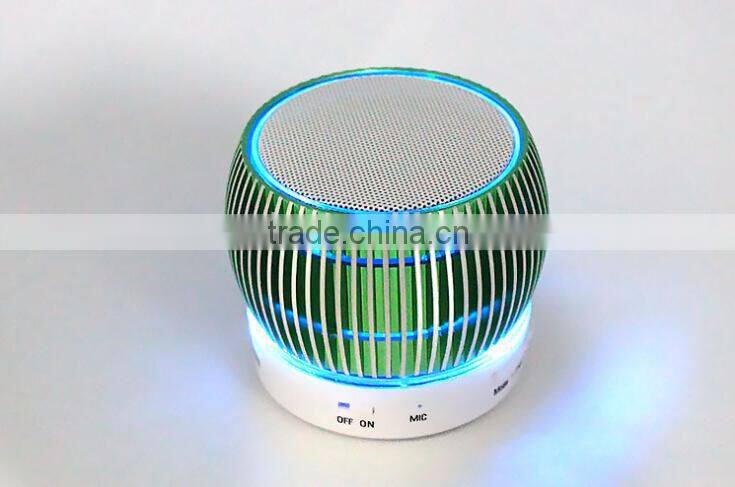 Portable mini bluetooth speaker with led light