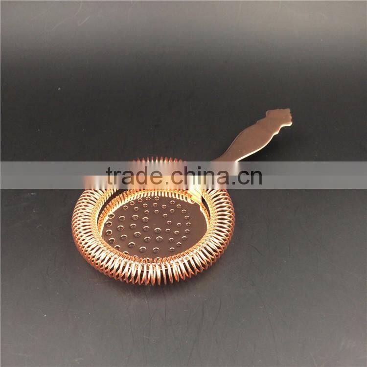 2016 new style smooth handle cocktail strainer,ice strainer,stainless steel ice strainer
