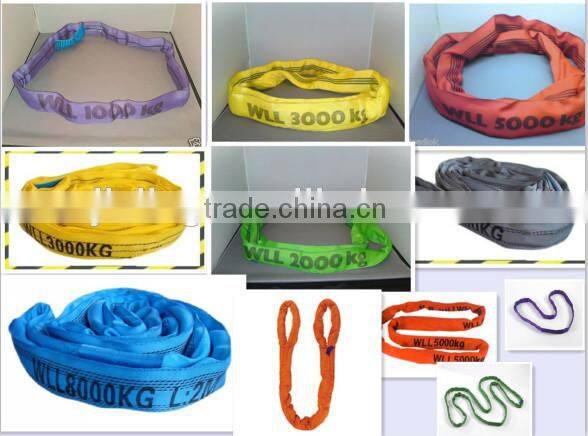 8t color code customed lifting sling endless type lifting round sling