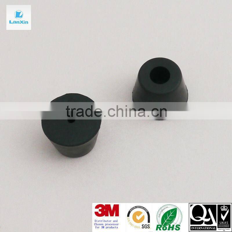 Black hard rubber feet