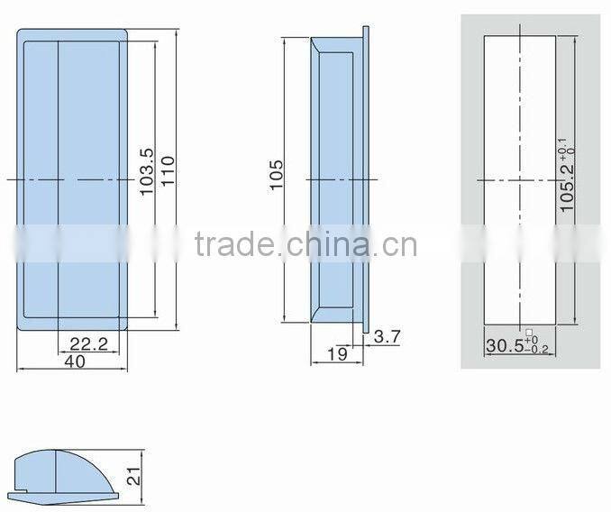ABS flush pull handle PL011
