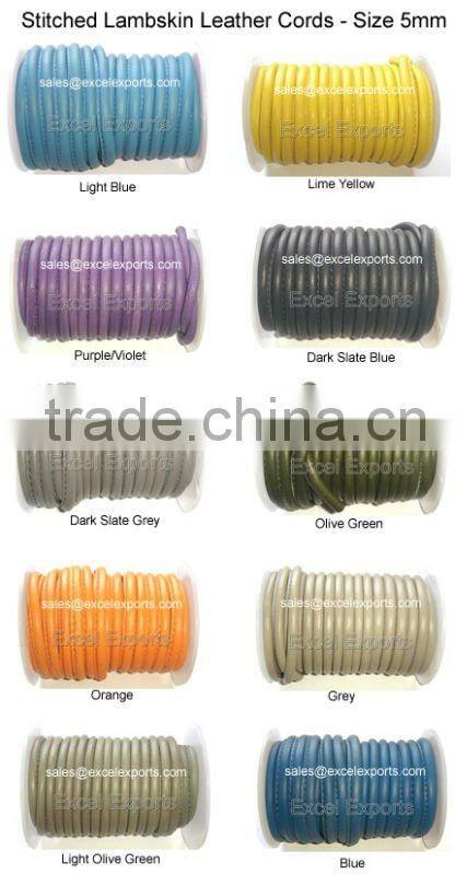 5MM STITCHED NAPPA LEATHER CORDS
