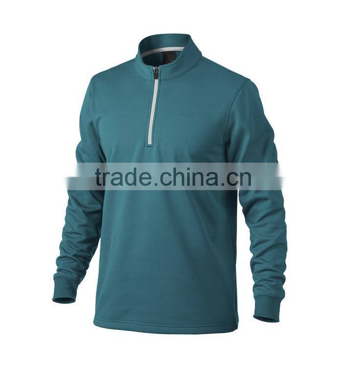 Blank high quality half zip hoodies for men slim fit hoodie