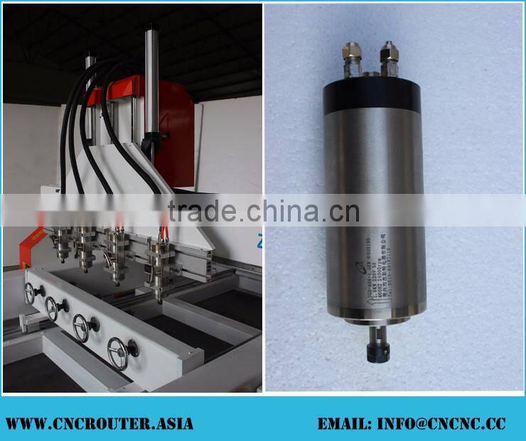 Custom Design 4 Heads 4 Rotary Axis Wood CNC Router Machine Mainly For Round Materials ZKM-1325 With Air Cylinder For Z-Axis