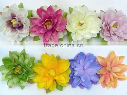 Floating Silk Flowers Diameter 5" Blue Artificial Lotus Flower