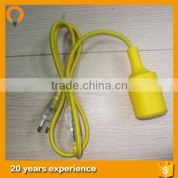 Plastic wire lamp holder,switch,european plug adaptor European plug line