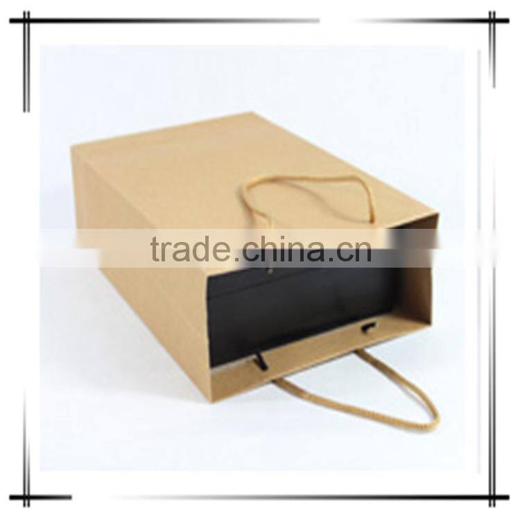 Brown Paper Bag Luxury Shopping Paper Bag For Cloth Foldable Packaging Box
