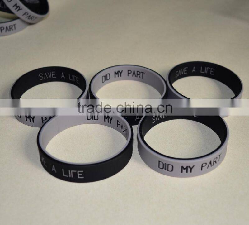 power negative ion 2 layers silicone wristband