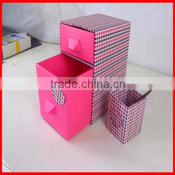 Various Color Red Cheap Custom Paper Plaid Drawer Storage Box Wholesale