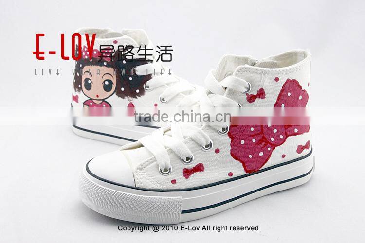 NO.Z021 Fashion design manufacturer Hot sales cheap new style wholesale kids white canvas shoes