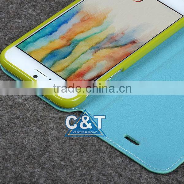 C&T Premium PU Leather Wallet Pouch Flip Case Cover for Nokia Lumia 535