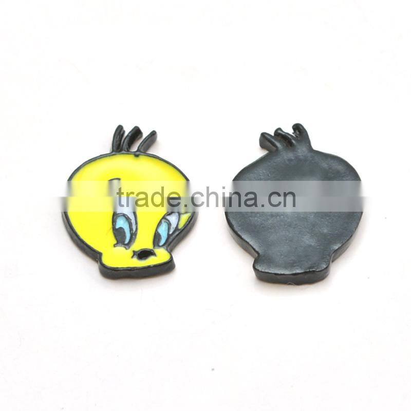 Fashion lovely yellow duck charms enamel craft new arrival zinc alloy jewelry accessories size 14.5*11mm