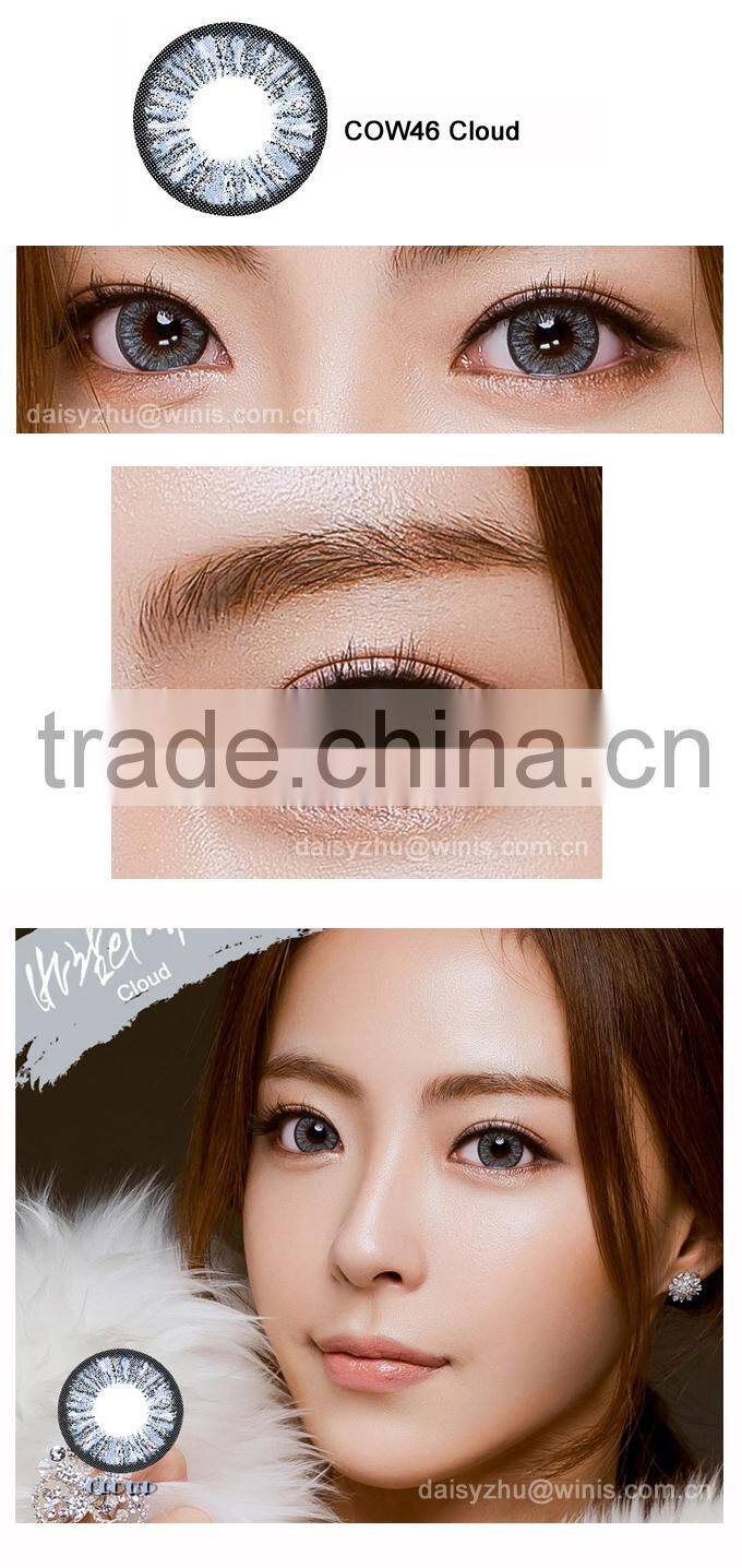 50 colors Colors of the Wind COW42 Natual Gray cosmetics wholesale color contact lens yearly 3 tone korea contact lenses