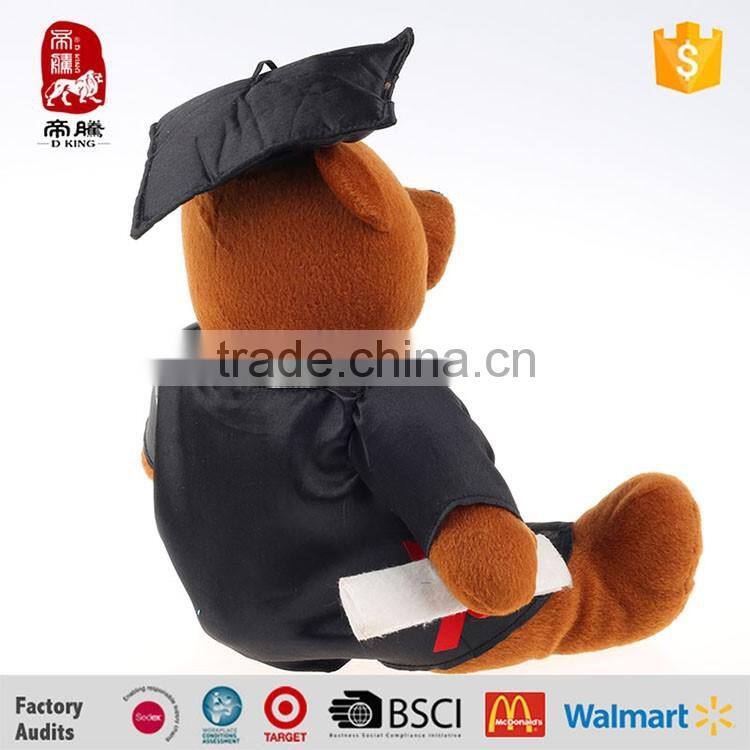 Cheap Toy China Plush Bachelor Bear Custom Stuffed Toy Graduation Teddy Bear