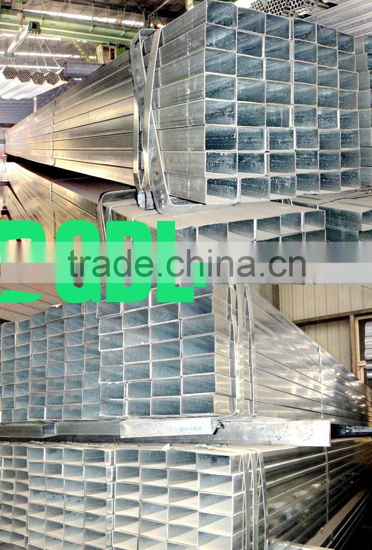 Cheap building materials hollow rectangular galvanized carbon steel pipe