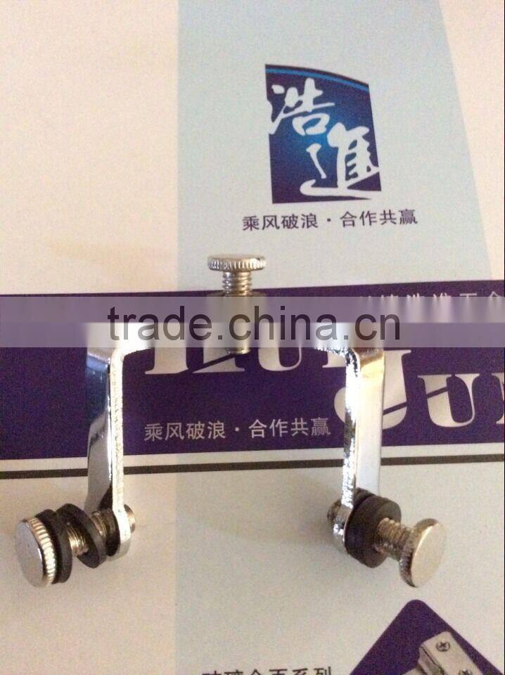 HJ-185 Hot sale stainless steel glass clamp accessories/Make in china cheap stainless steel glass clamp accessories
