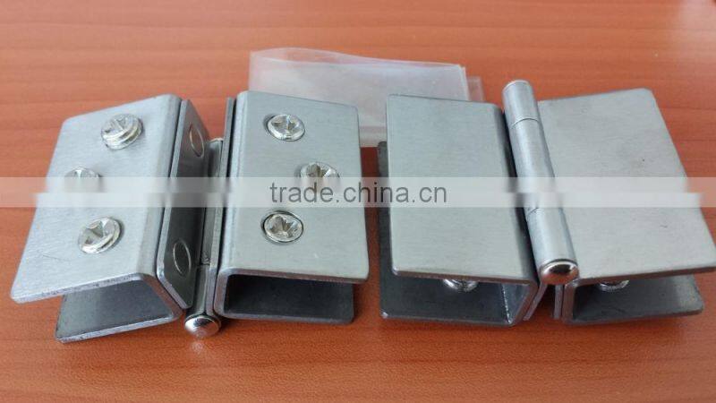 HJ-068 Best price 10cm square stainless steel double hinge China supplier glass hinge