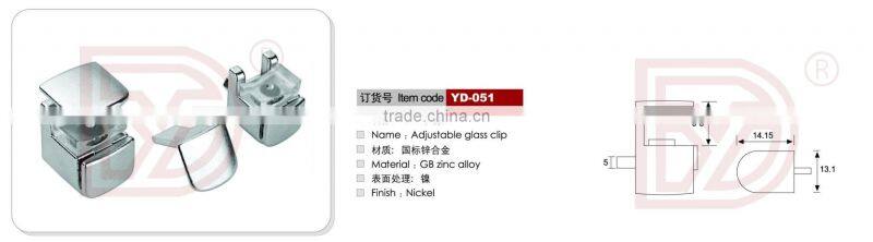 adjustable glass clip/clamp
