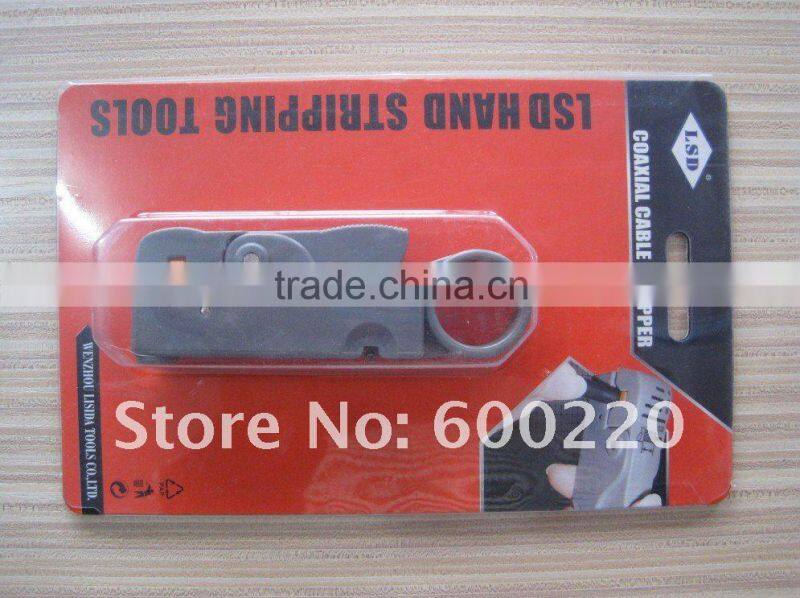 LS-332 Cable stripping tool for RG58 RG59 RG62 grey color coaxial cable stripper