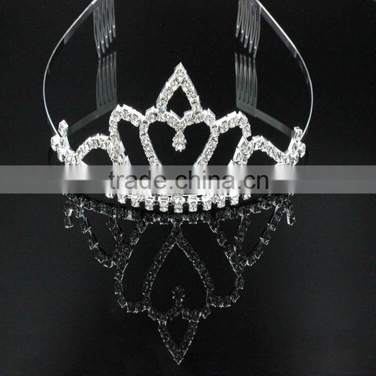 Wholesale small princess crown hairband wedding bridal tiaras and crowns